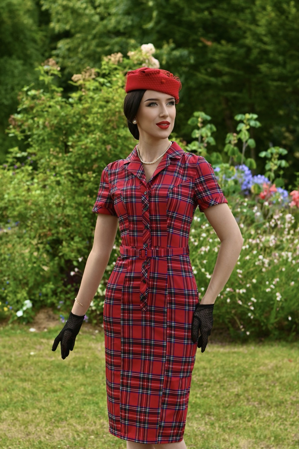 Terissa Tartan Wiggle Dress